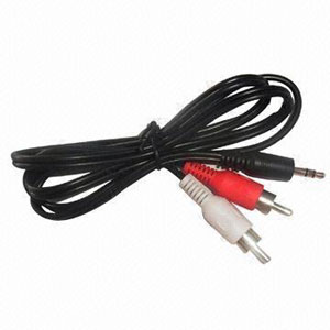 3.5 STEREO MALE TO 2 RCA Male LEAD