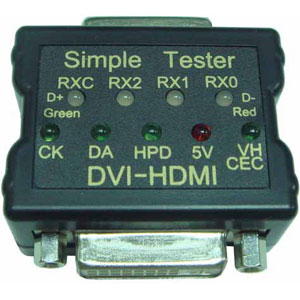 TESTER DVI TESTER ? DOUBLE COLOUR LED DISPLAY ? DVI-D/M TYPE