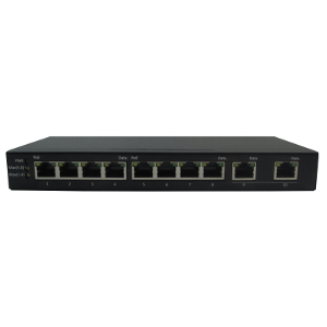 Space 10port PoE Switch (8ports Megabit PoE + 2ports Megabit non PoE uplink)