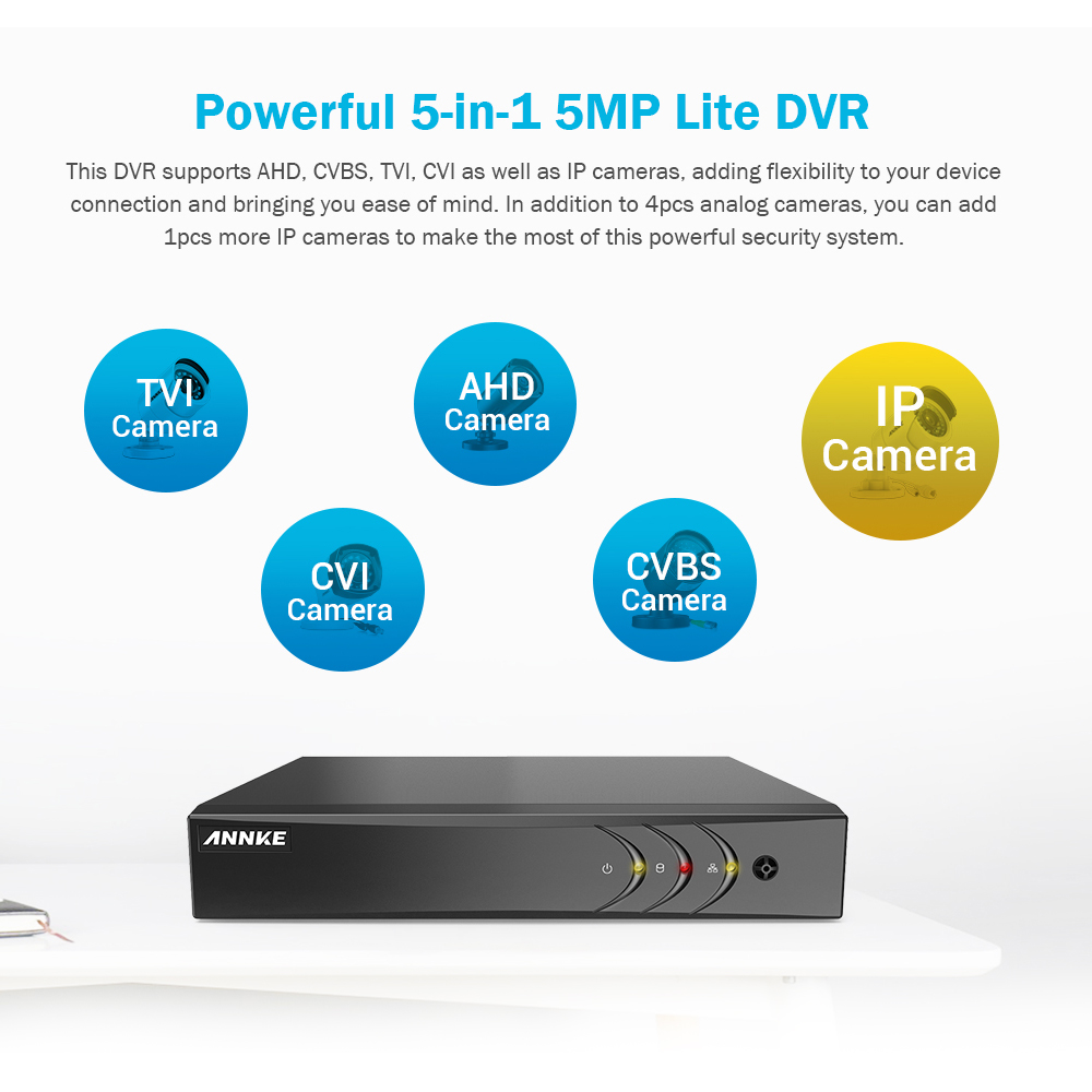 Annke 4CH 5MP Lite DVR +4 2MP Bullet Cameras (DW41JD+C51BH-4) - Image 4
