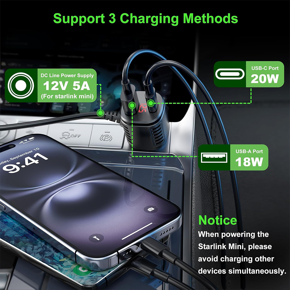 Starlink MINI Car Charging DC Power Cable 5m – SL-CABLE-PC - Image 3