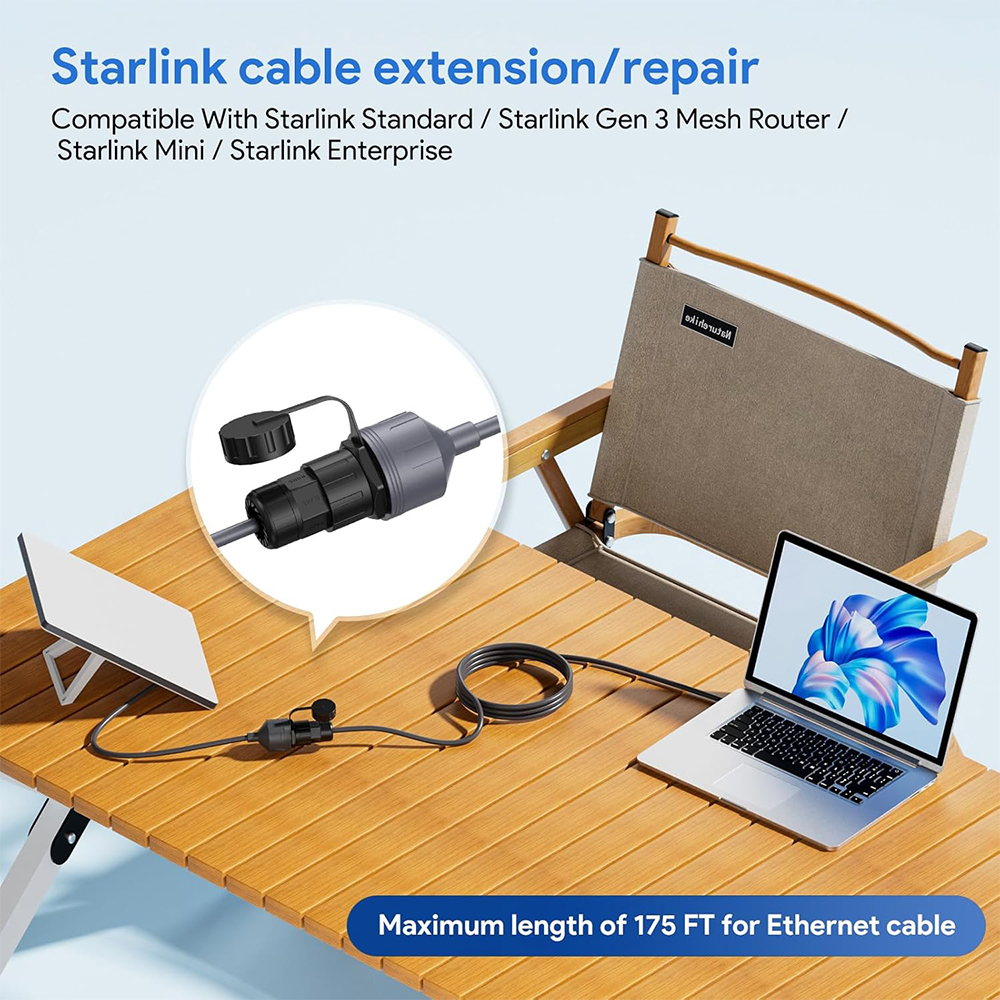 Starlink GEN3 RJ45-V3A Weatherproof Extension Cable 0,5m – SL-GEN3-0,5M - Image 4