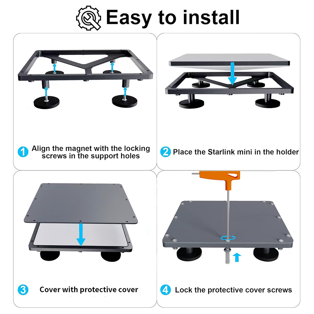 Starlink MINI Alloy Roof Magnetic Bracket with Protective Cover – SL-MINI-BC - Image 6