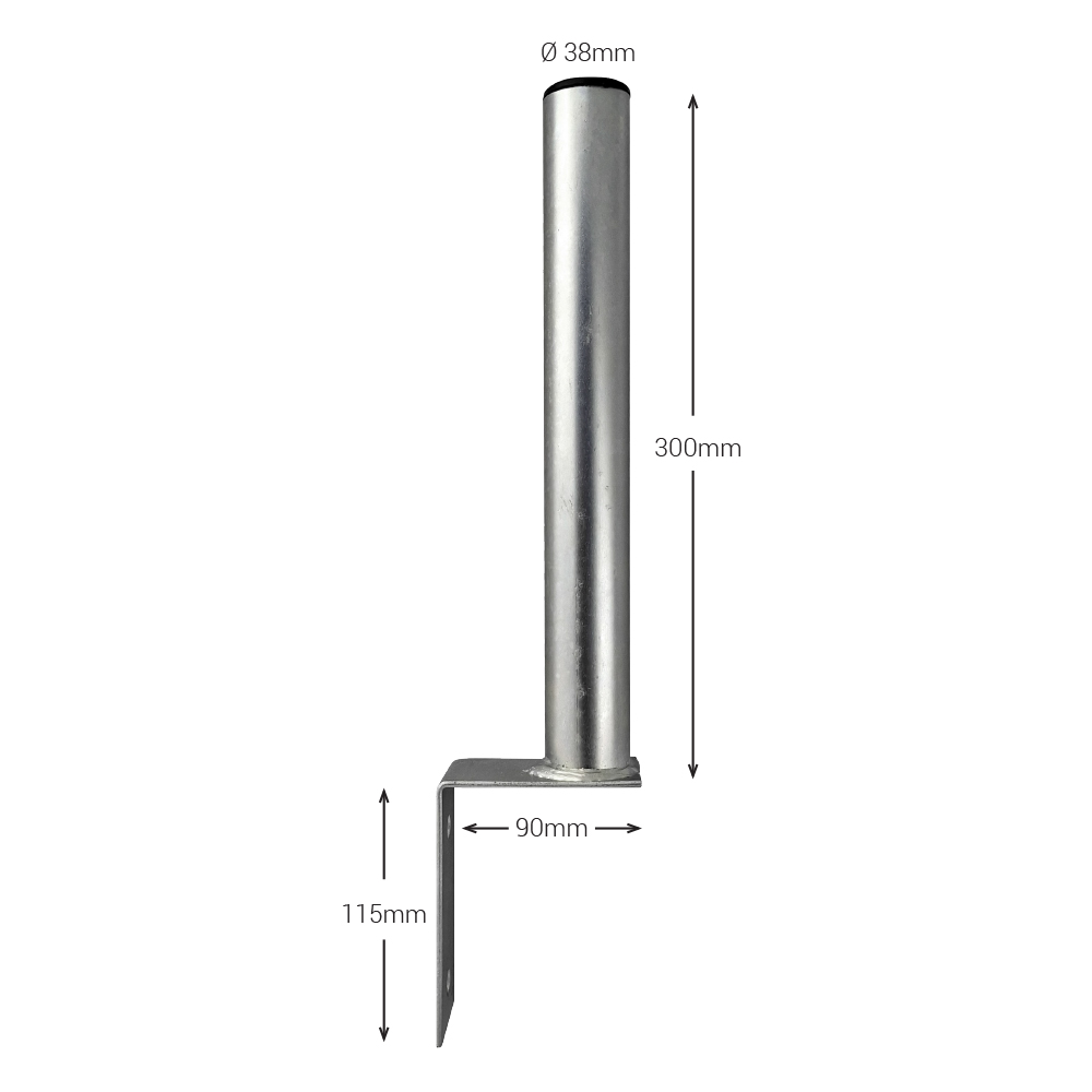 WiFi Wall Bracket – Hot Dip Galvanised (300x100x38mm) - Image 3